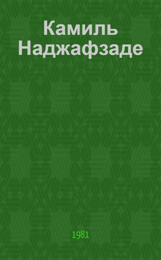 Камиль Наджафзаде : Живопись, кино, театр