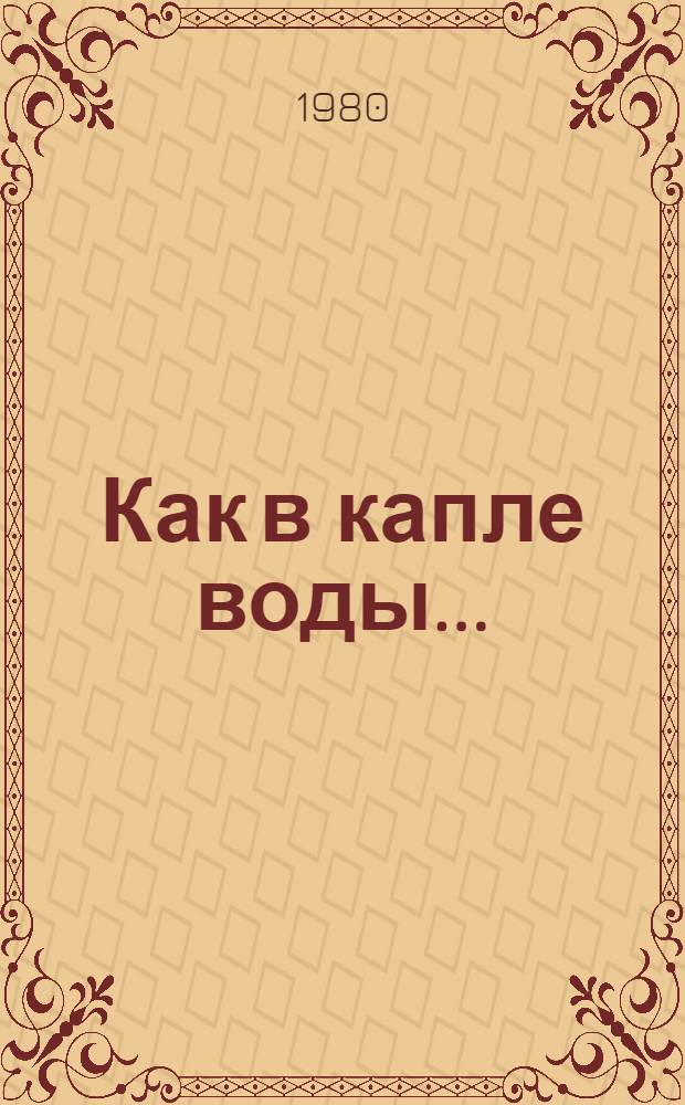 Как в капле воды... : О рабочей семье пулиловцев-кировцев Романовых