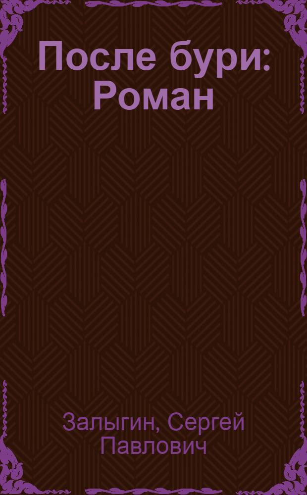 После бури : Роман