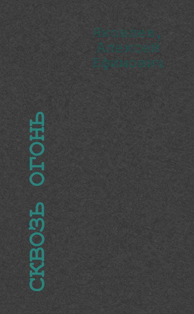 Сквозь огонь : (Записки генерала)