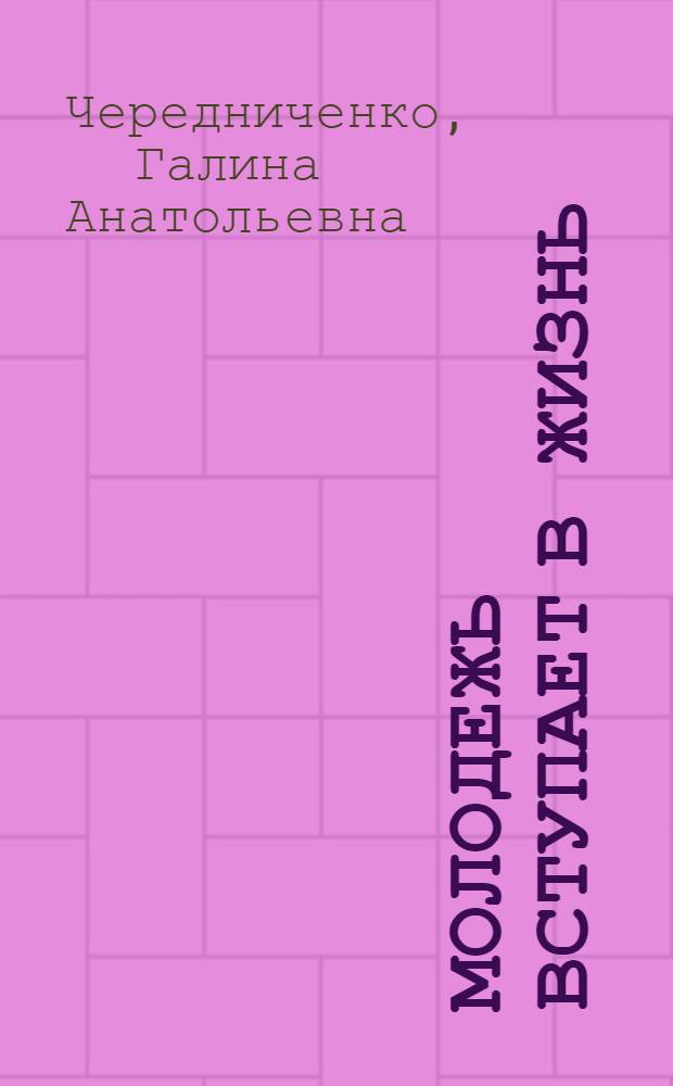 Молодежь вступает в жизнь : (Социол. исслед. пробл. выбора профессии и трудоустройства)