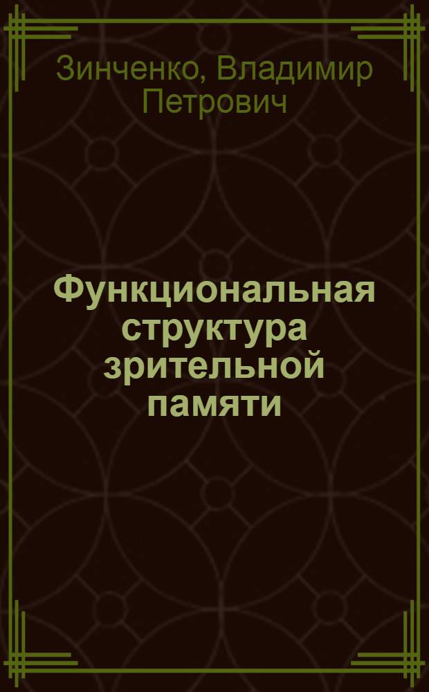 Функциональная структура зрительной памяти