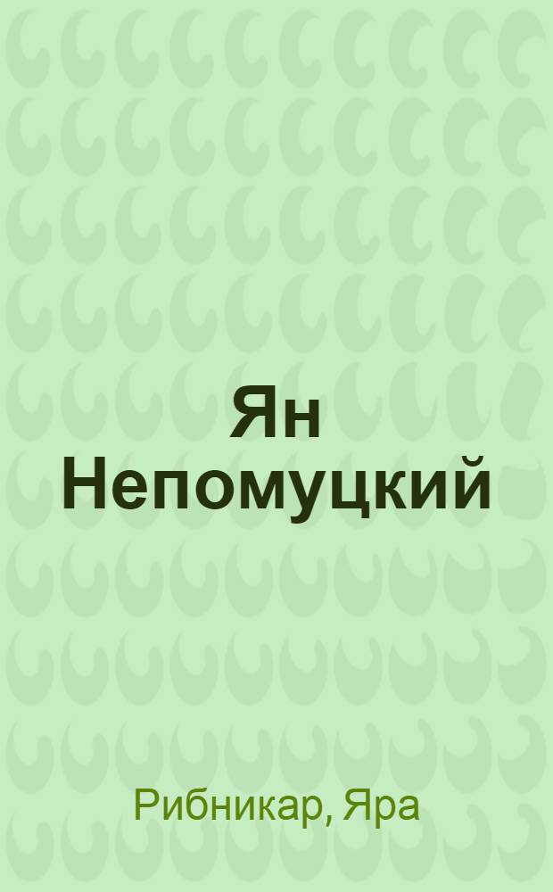 Ян Непомуцкий : Роман