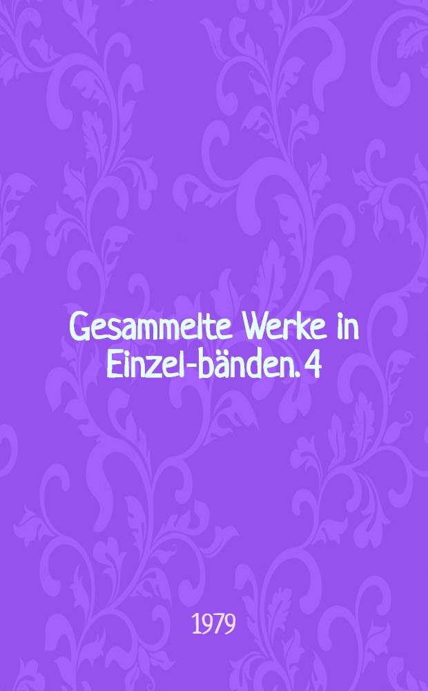 Gesammelte Werke in Einzel-b&auml;nden. [4] : Blaue St&auml;dte
