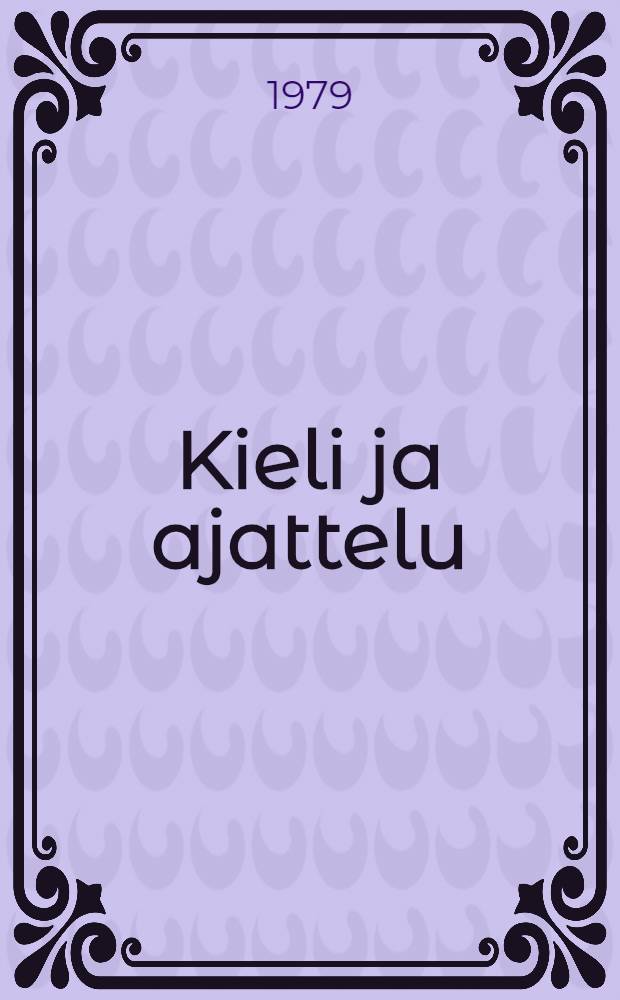 Kieli ja ajattelu