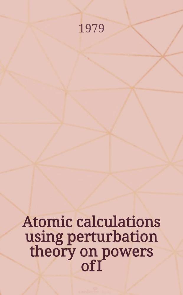 Atomic calculations using perturbation theory on powers of I/Z for four-electron system