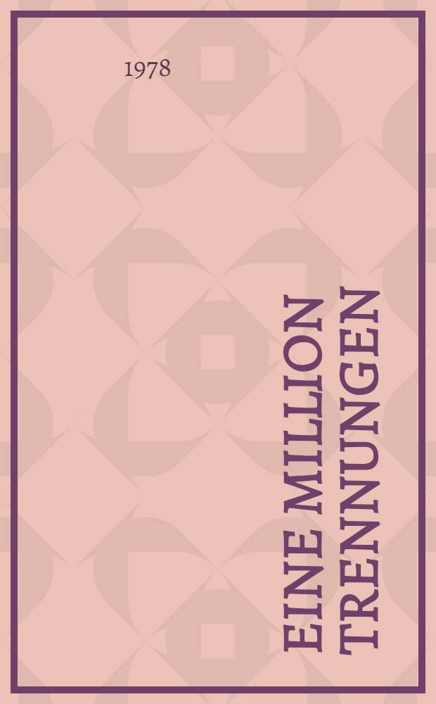 Eine Million Trennungen : Erzählungen