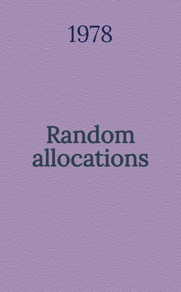 Random allocations