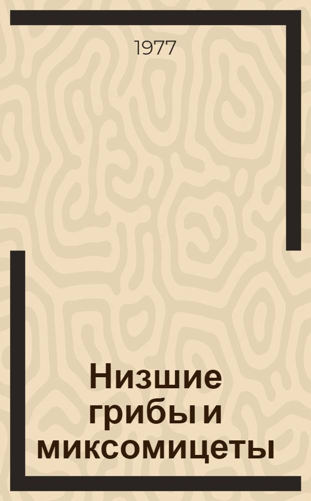 Низшие грибы и миксомицеты