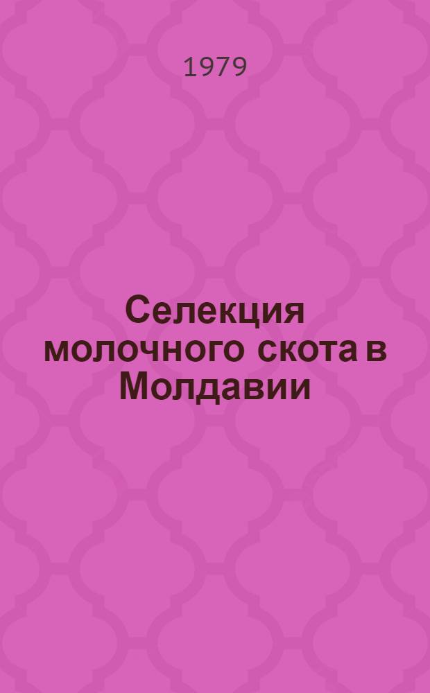 Селекция молочного скота в Молдавии : Сб. статей