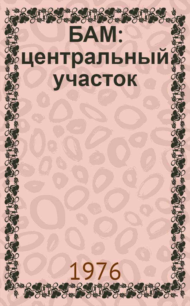 БАМ: центральный участок : Сборник