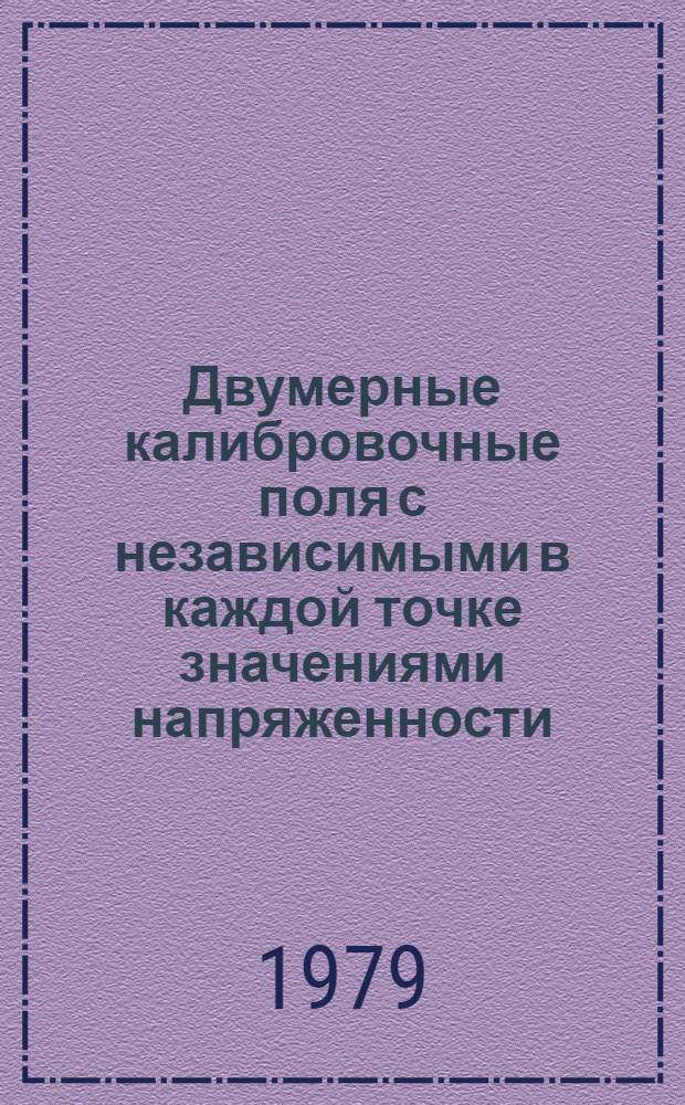 Двумерные калибровочные поля с независимыми в каждой точке значениями напряженности