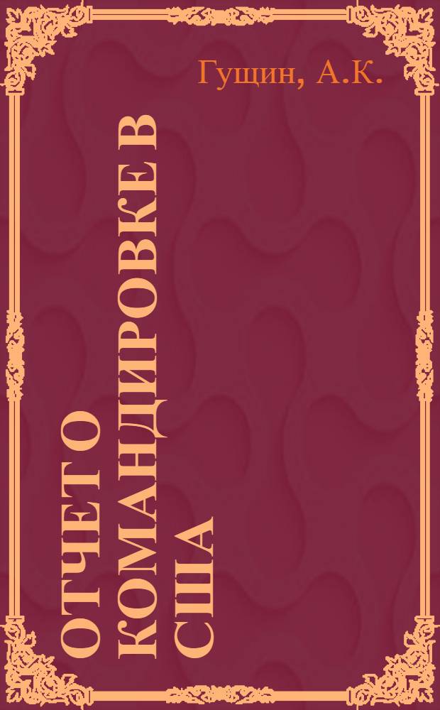 Отчет о командировке в США