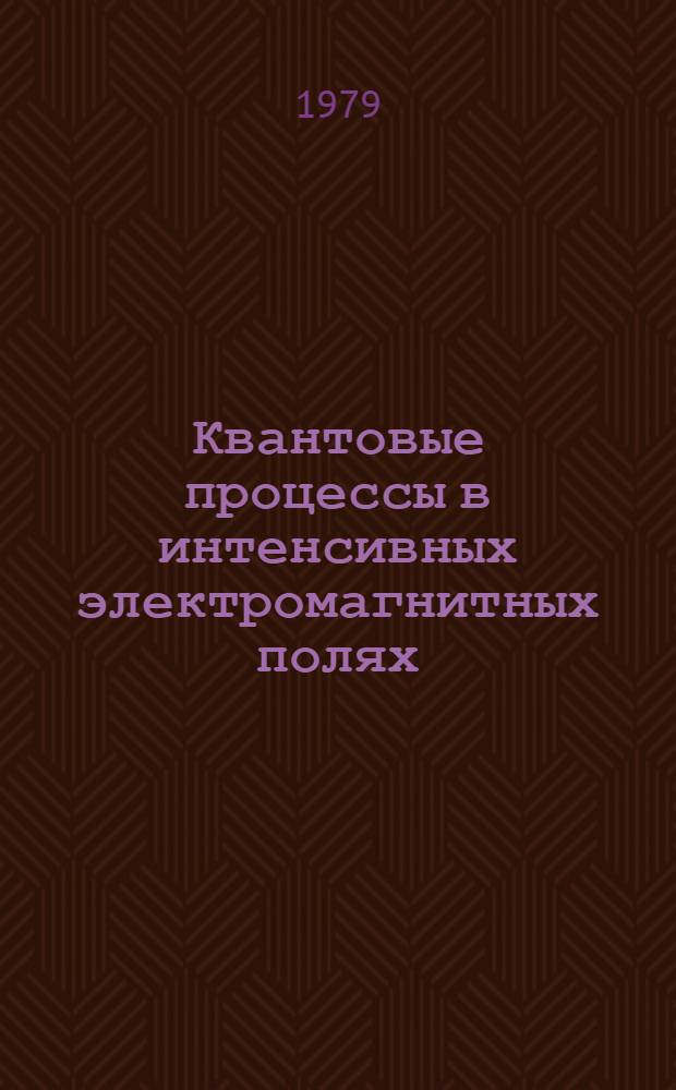 Квантовые процессы в интенсивных электромагнитных полях : Автореф. дис. на соиск. учен. степ. канд. физ.-мат. наук : (01.04.02)
