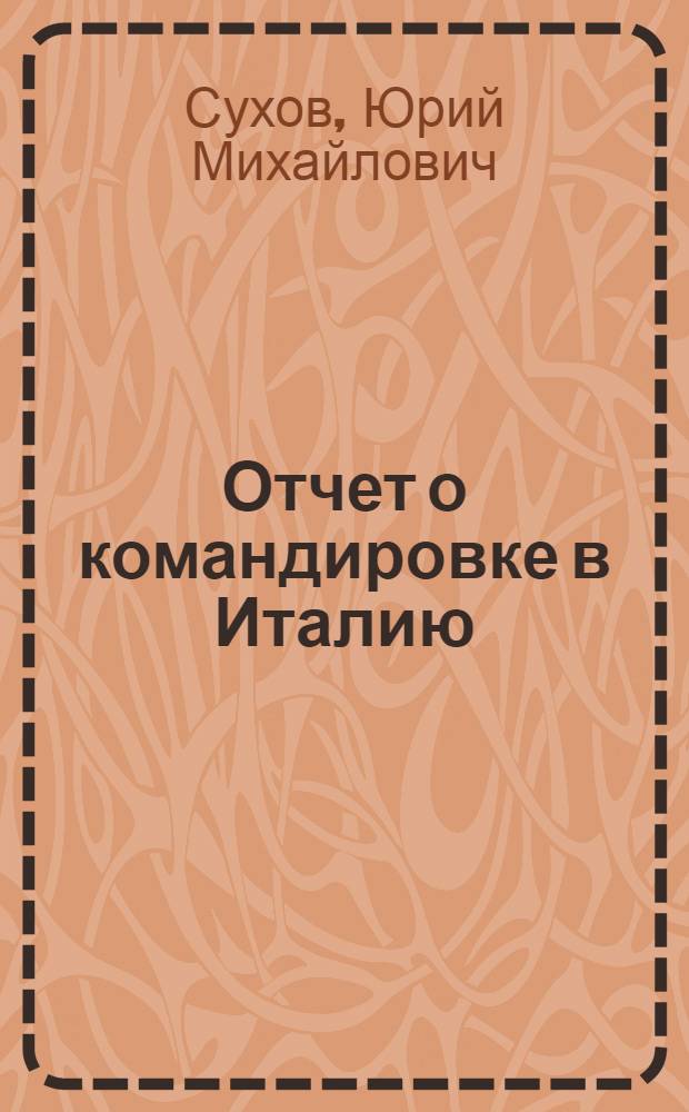 Отчет о командировке в Италию