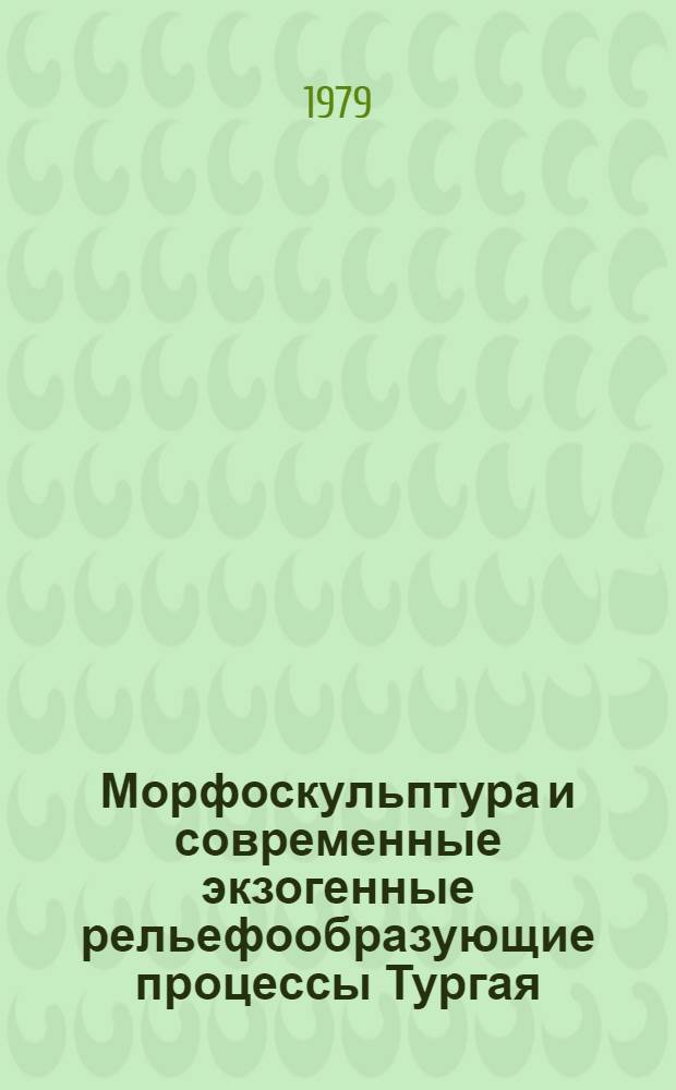 Морфоскульптура и современные экзогенные рельефообразующие процессы Тургая : Автореф. дис. на соиск. учен. степ. канд. геогр. наук : (11.00.04)