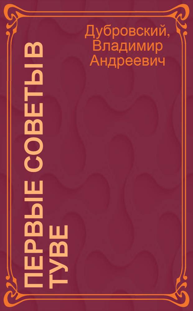 Первые Советы в Туве