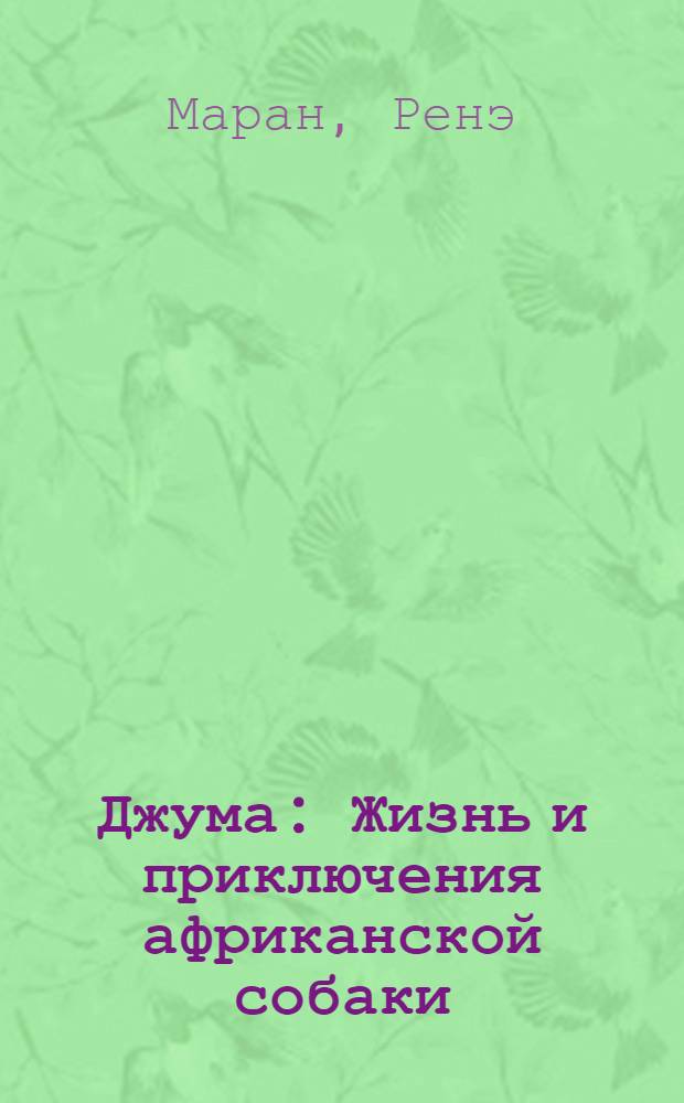 ... Джума : Жизнь и приключения африканской собаки