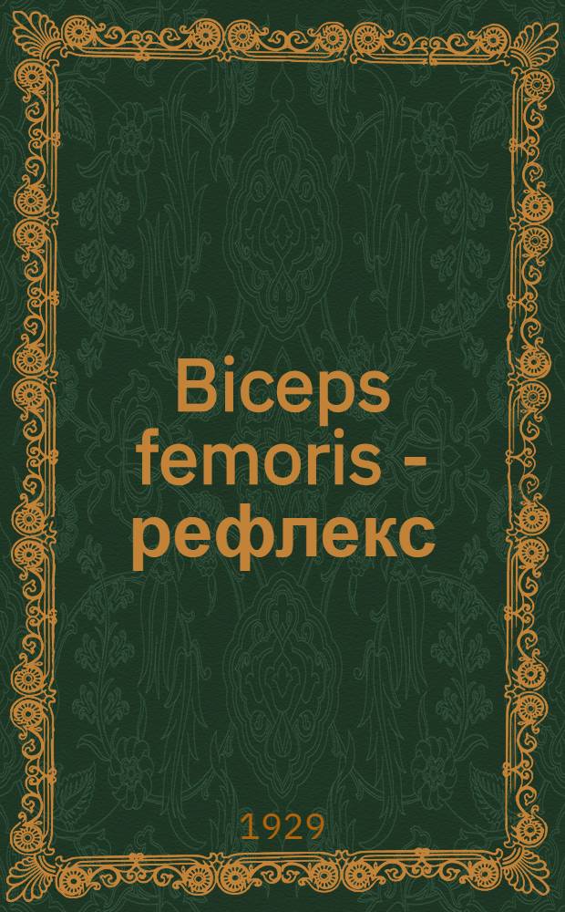 Biceps femoris - рефлекс