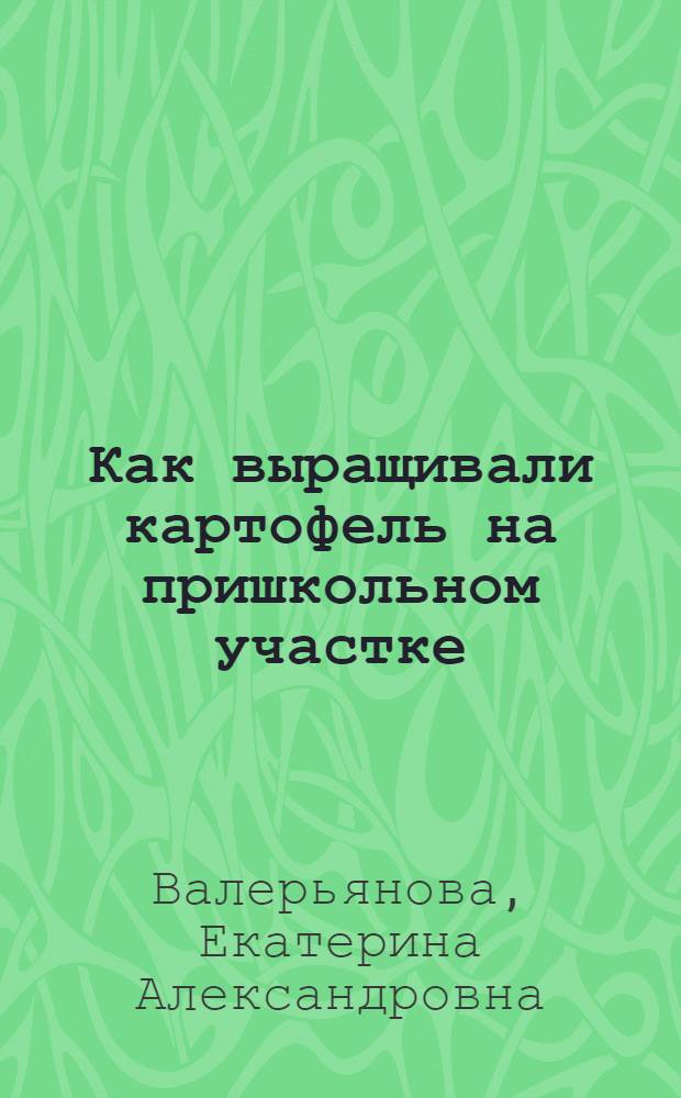 ... Как выращивали картофель на пришкольном участке