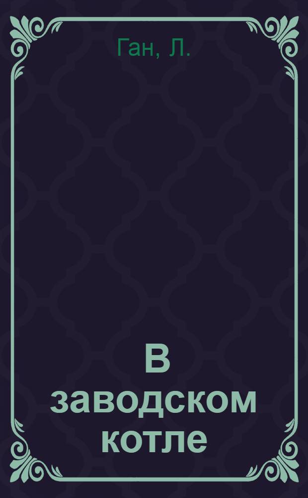 ... В заводском котле