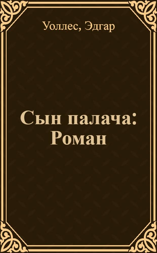 Сын палача : Роман