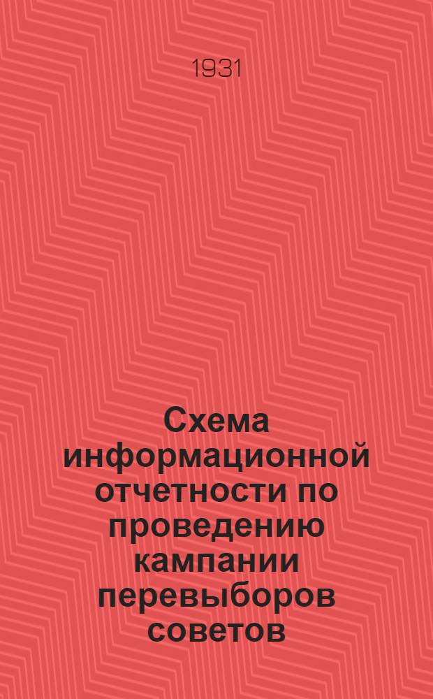 Схема информационной отчетности по проведению кампании перевыборов советов