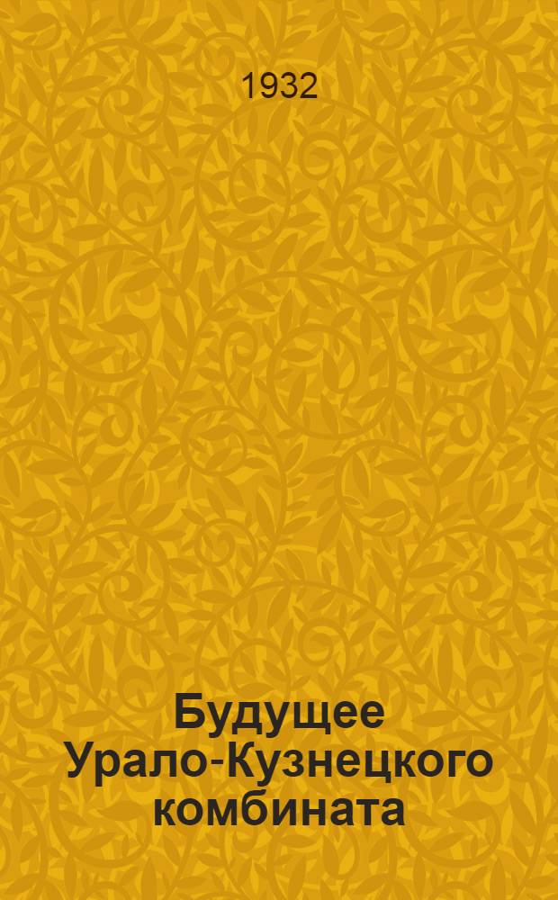 ... Будущее Урало-Кузнецкого комбината