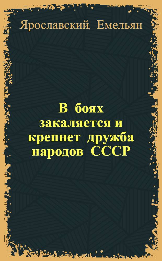 В боях закаляется и крепнет дружба народов СССР