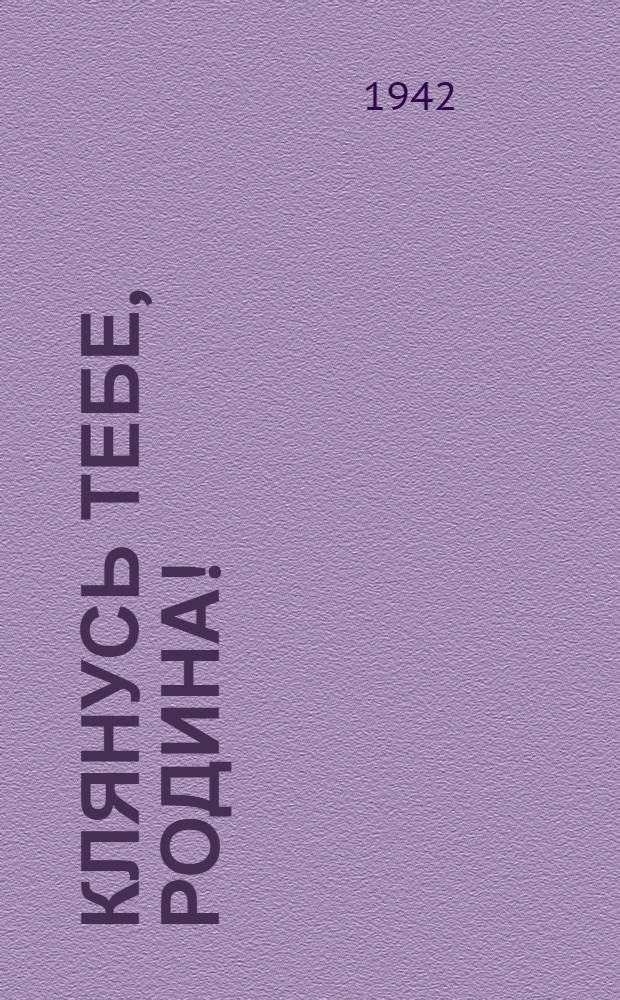 Клянусь тебе, родина!