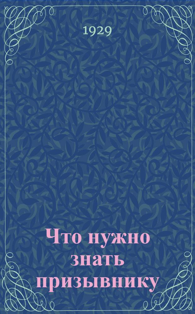 Что нужно знать призывнику