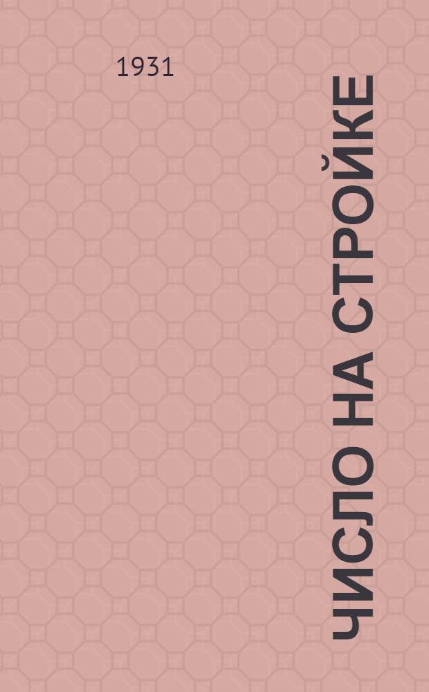 Число на стройке : 3-й год математики в гор. школе
