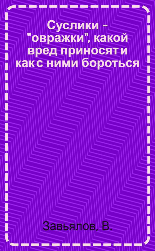 Суслики - "овражки", какой вред приносят и как с ними бороться