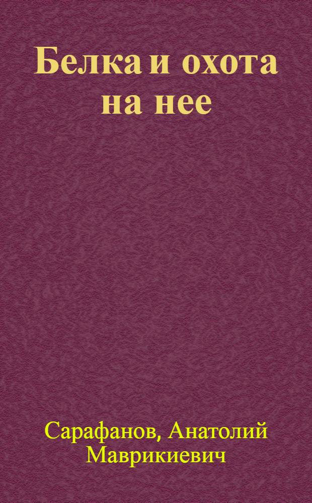 Белка и охота на нее