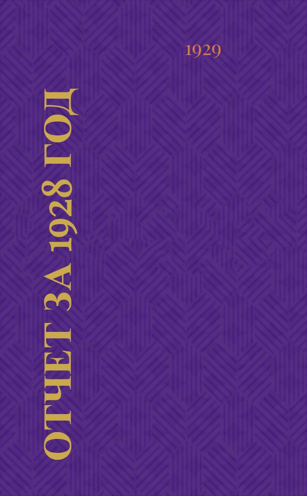 Отчет за 1928 год