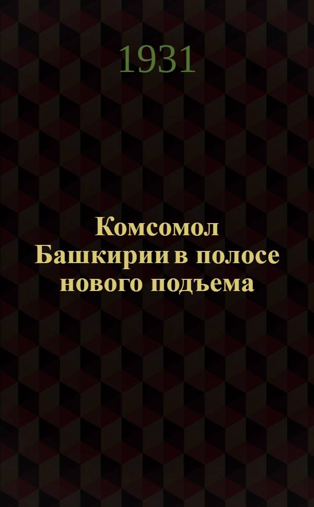 Комсомол Башкирии в полосе нового подъема : (Доклад о работе Бюро Башобкома ВЛКСМ на 3-м пленуме БОК ВЛКСМ)