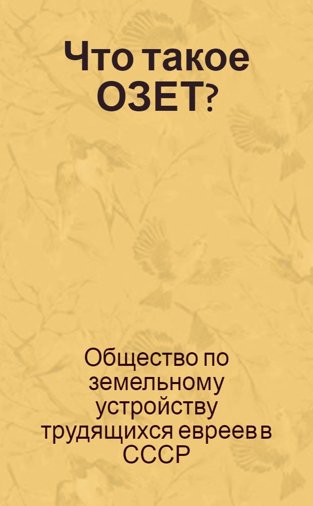 Что такое ОЗЕТ?
