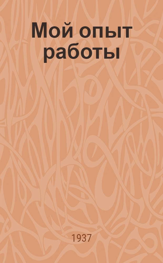 Мой опыт работы