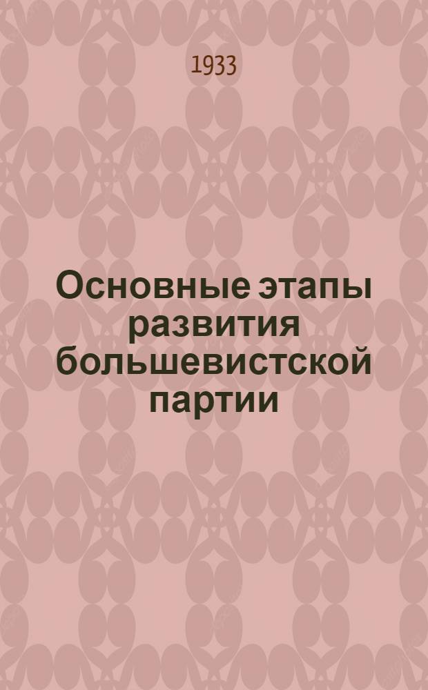 Основные этапы развития большевистской партии : (Программа)