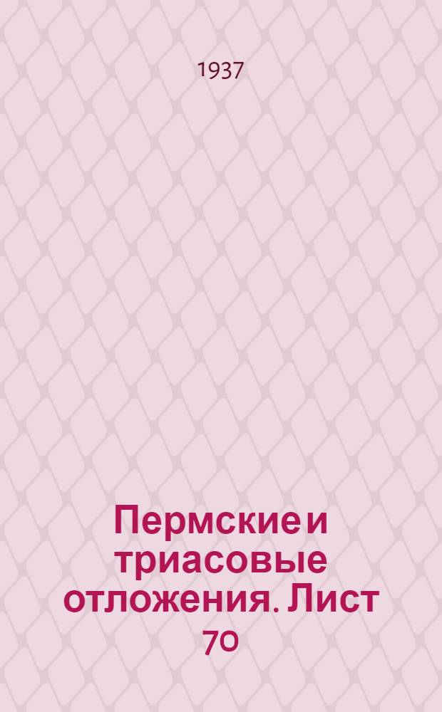 Пермские и триасовые отложения. Лист 70