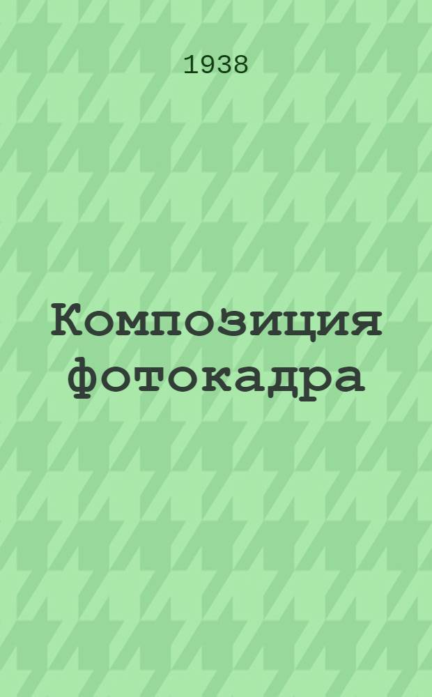Композиция фотокадра : Лекция для заоч. обуч