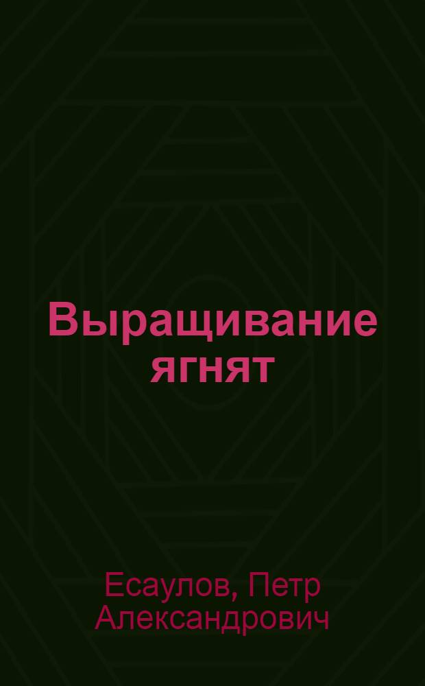 Выращивание ягнят