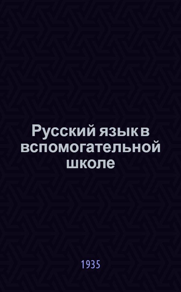 Русский язык в вспомогательной школе