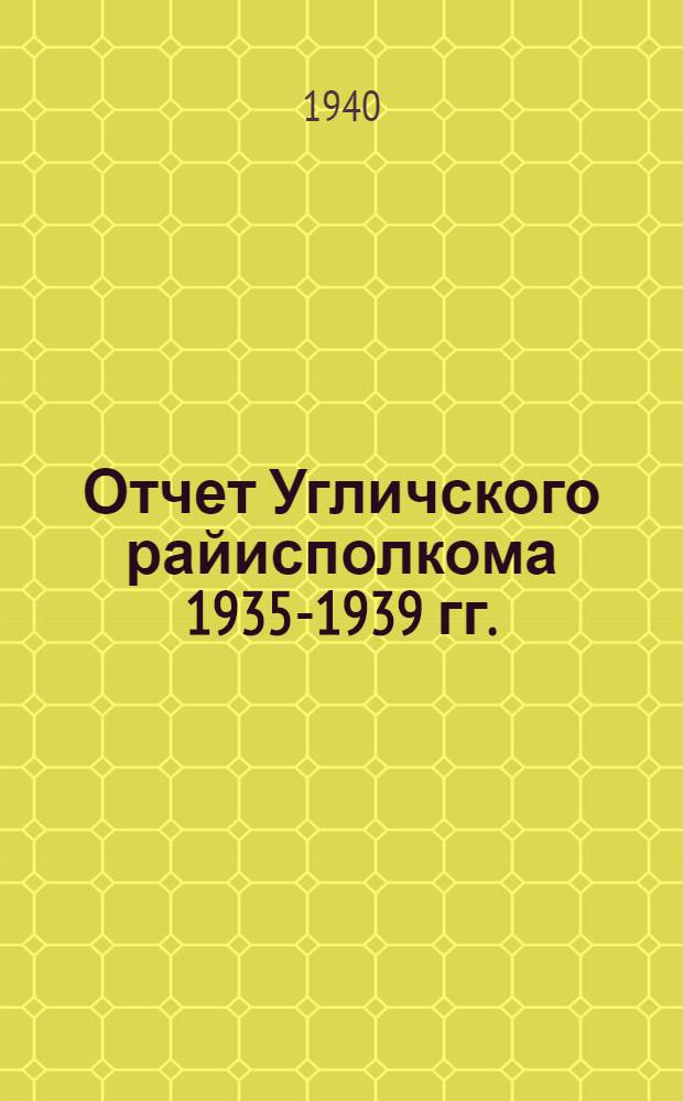 Отчет Угличского райисполкома 1935-1939 гг.