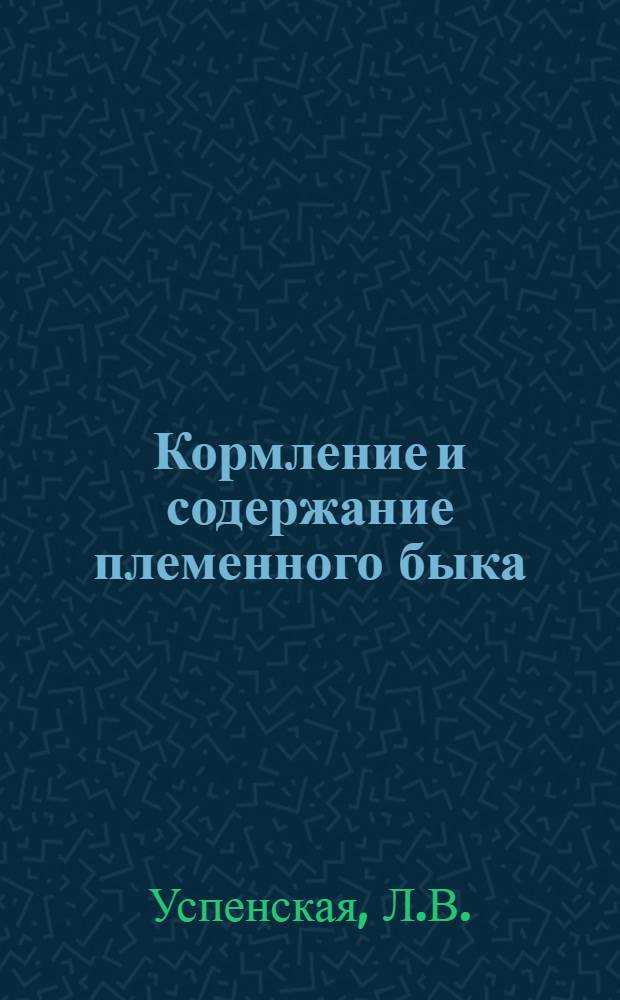 Кормление и содержание племенного быка