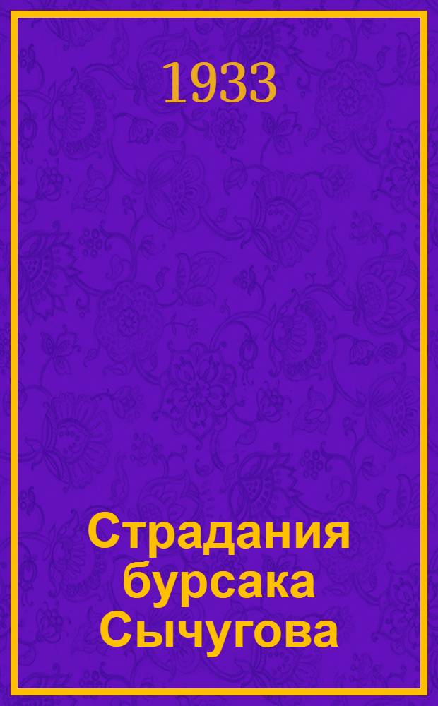 Страдания бурсака Сычугова : 1841-1902 : Библиогр. очерк
