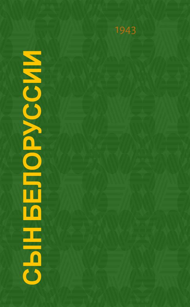 Сын Белоруссии : Очерк о партизанской деятельности Героя Советского Союза К.С. Заслонова