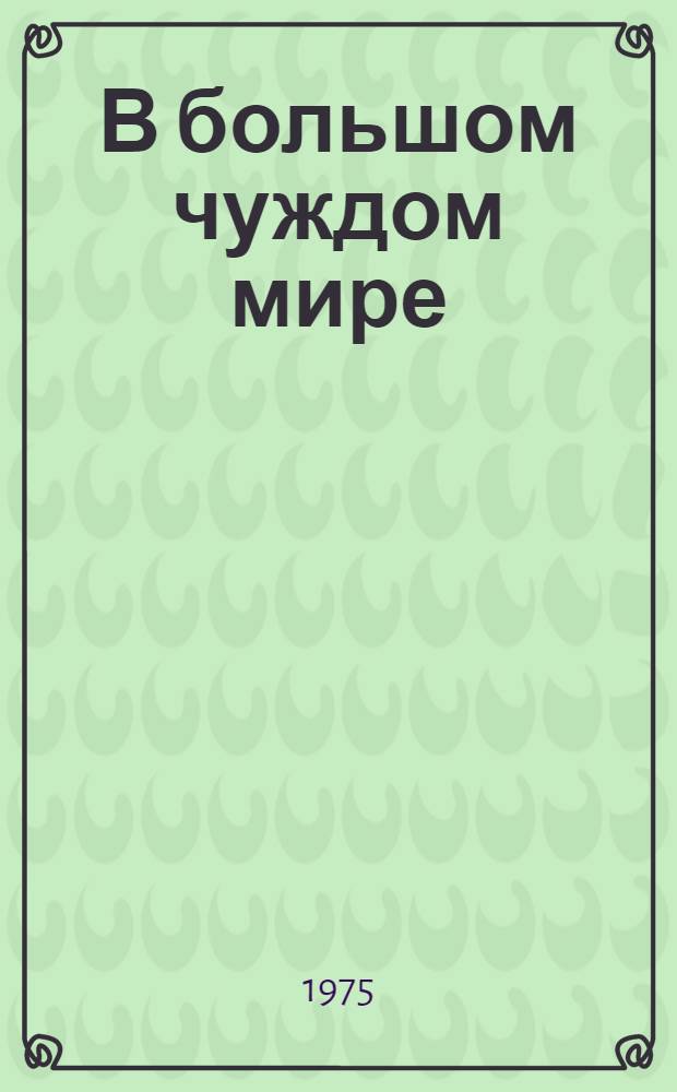 В большом чуждом мире : Роман
