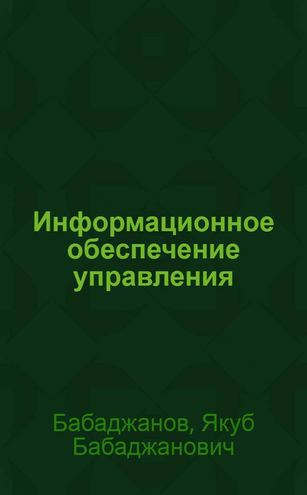 Информационное обеспечение управления : Обзор