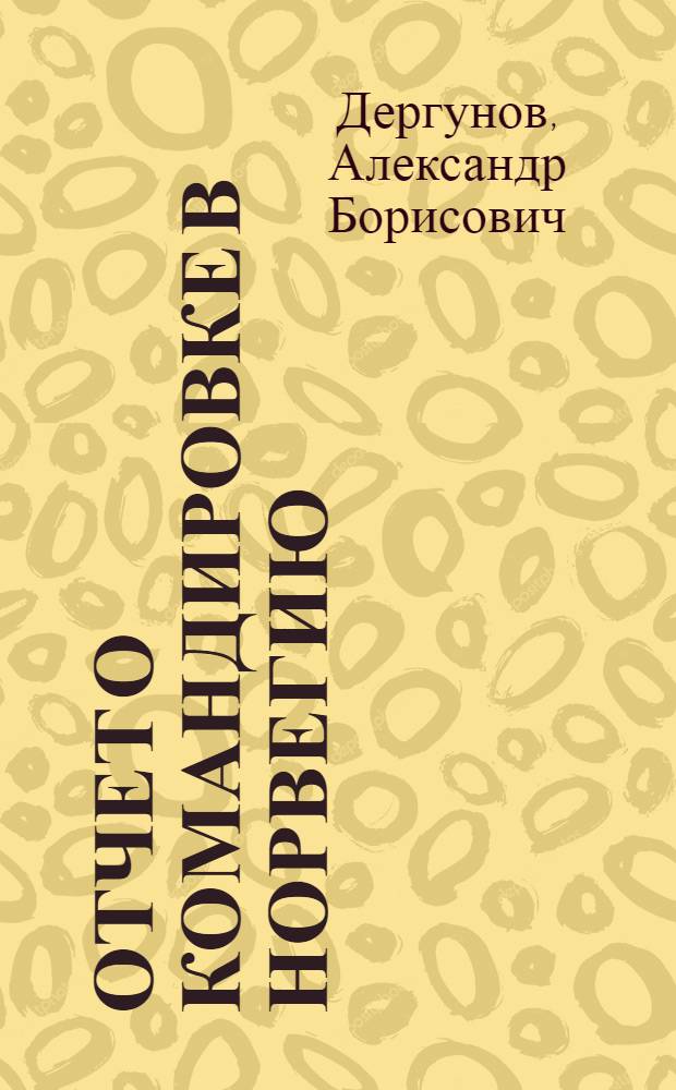 Отчет о командировке в Норвегию